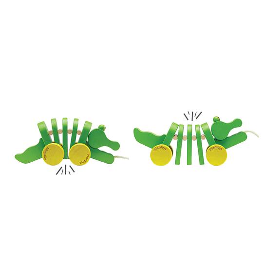 PlanToys Dancing Alligator Wooden Pull Toy